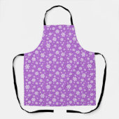 White Snowflakes on Purple Winter Pattern Schort (Voorkant)