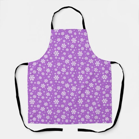 White Snowflakes on Purple Winter Pattern Schort (Voorkant)