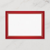 White Snowflakes on Red Merry Christmas Informatiekaartje (Achterkant)