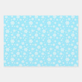 White Snowflakes on Silver, Blue & Purple Inpakpapier Vel (Voorkant 2)