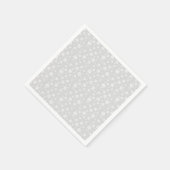 White Snowflakes on Silver Winter Pattern Servet (Hoek)