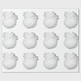 White Snowflakes Ornaments Wrapping Paper Cadeaupapier