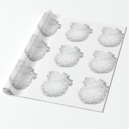 White Snowflakes Ornaments Wrapping Paper Cadeaupapier