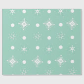 White Snowflakes Pattern Cadeaupapier (Vlak)