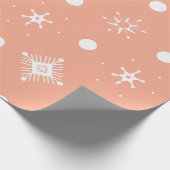 White Snowflakes Pattern Cadeaupapier (Hoek)