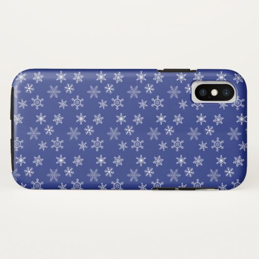 White Snowflakes Pattern Case-Mate iPhone Case (Achterkant (horizontaal))