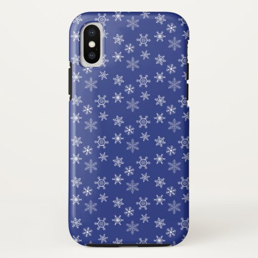 White Snowflakes Pattern Case-Mate iPhone Case (Achterkant)