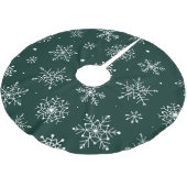 White Snowflakes Winter Holiday Landschap Kerstboom Rok (Gekanteld)