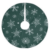 White Snowflakes Winter Holiday Landschap Kerstboom Rok (Voorkant)