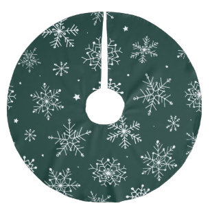 White Snowflakes Winter Holiday Landschap Kerstboom Rok