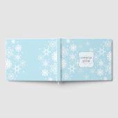 White Snowflakes Winter Weddenschap Book Gastenboek (Volledig)