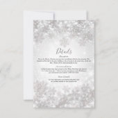 White Snowflakes Winter Wonderland Weddenschap Det Kaart (Voorkant)