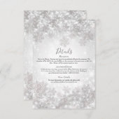 White Snowflakes Winter Wonderland Weddenschap Det Kaart (Voorkant / Achterkant)