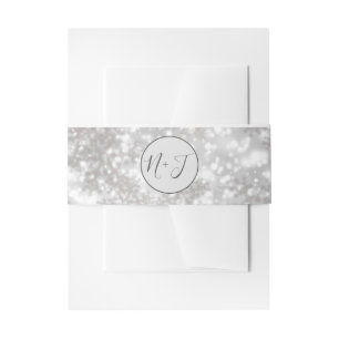White Snowflakes Winter Wonderland Wedding Uitnodigingen Wikkel