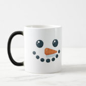 White Snowman Features Carrot Morphing Mug Magische Mok (Links)