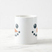 White Snowman Features Carrot Morphing Mug Magische Mok (Center)