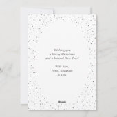 White Snowy Botanical Photo Christmas Card Feestdagenkaart (Achterkant)