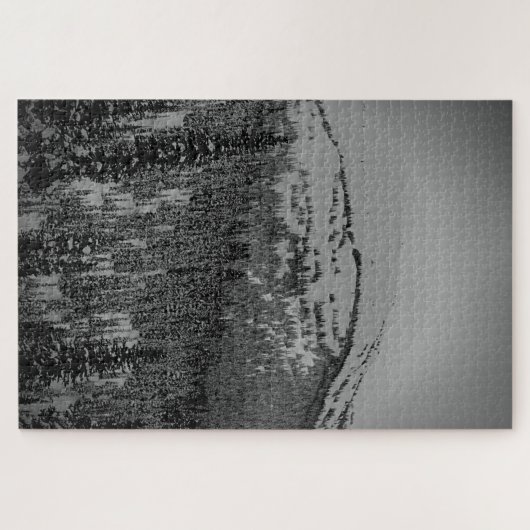 White Snowy Forest Jigzaag Puzzle Legpuzzel (Horizontaal)