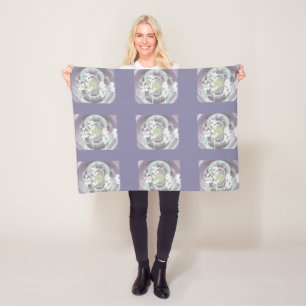 White Snowy Trees Fleece Blanket