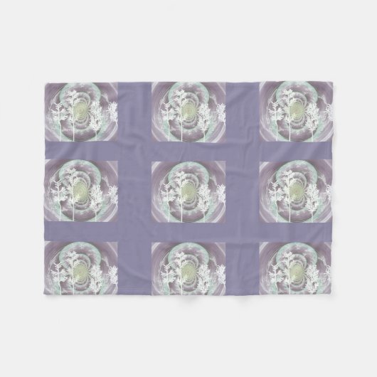 White Snowy Trees Fleece Blanket (Voorkant (Horizontaal))