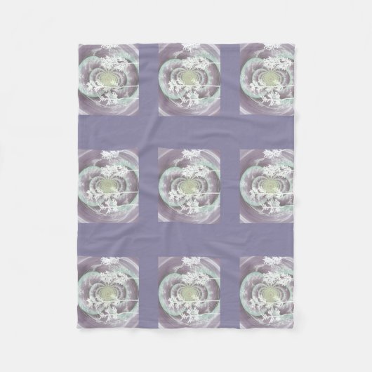White Snowy Trees Fleece Blanket (Voorkant)