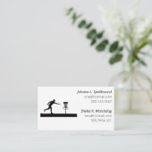 White Social calling card-Disc Golf Visitekaartje (Staand voorkant)