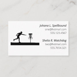 White Social calling card-Disc Golf Visitekaartje