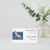 White Social calling card-whale Visitekaartje (Staand voorkant)