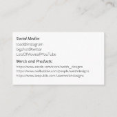 White Social calling card-whale Visitekaartje (Achterkant)