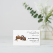 White Social introduction calling card-tractor Visitekaartje (Staand voorkant)