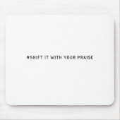 White Social Media Hash Label Christelijke Muismat (Voorkant)