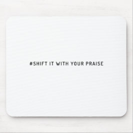 White Social Media Hash Label Christelijke Muismat