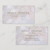 White Soft Glitter Bokeh Visitekaartje (Voorkant / Achterkant)