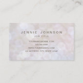 White Soft Glitter Bokeh Visitekaartje (Achterkant)