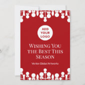 White Space Holiday Kaart | Aangepaste branding (Voorkant)