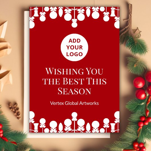 White Space Holiday Kaart | Aangepaste branding