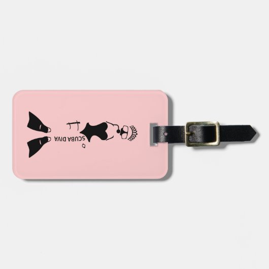 White Space Scuba Diva Bagagelabel (Voorkant horizontaal)