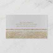 White & SparkeerGold Glam Bling Refer een vriend Aanbevelingskaartje (Voorkant)