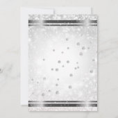 White Sparkle Diamond Wedding Dress Vrijgezellenfe Kaart (Achterkant)