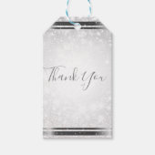 White Sparkle Elegant Winter Wonderland Wedding Cadeaulabel (Voorkant)