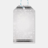 White Sparkle Elegant Winter Wonderland Wedding Cadeaulabel (Achterkant)