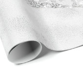 White Sparkle Glitter Cadeaupapier (Rol Hoek)