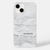 White Sparkle Glitter Case-Mate iPhone Case (Achterkant)