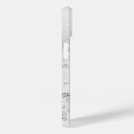 White Sparkle Glitter Case-Mate iPhone Case (Achterkant / Rechts)