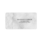 White Sparkle Glitter Etiket (Voorkant)