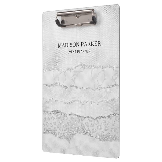 White Sparkle Glitter Klembord (Links)