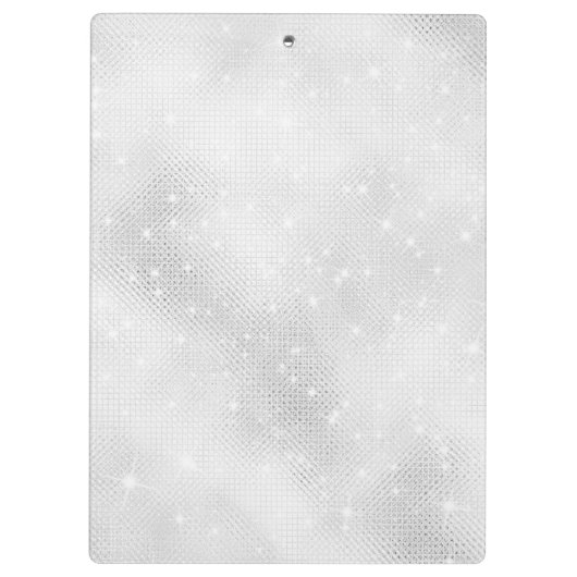 White Sparkle Glitter Klembord (Achterkant)