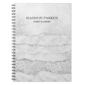 White Sparkle Glitter Notitieboek (Voorkant)