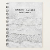 White Sparkle Glitter Planner (Voorkant)