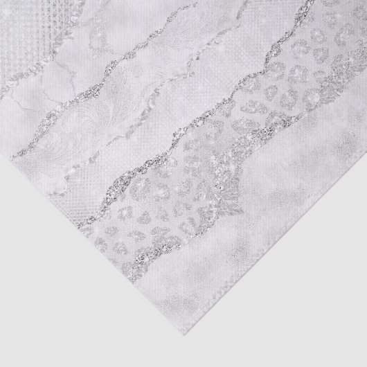 White Sparkle Glitter Tissuepapier (Detail)